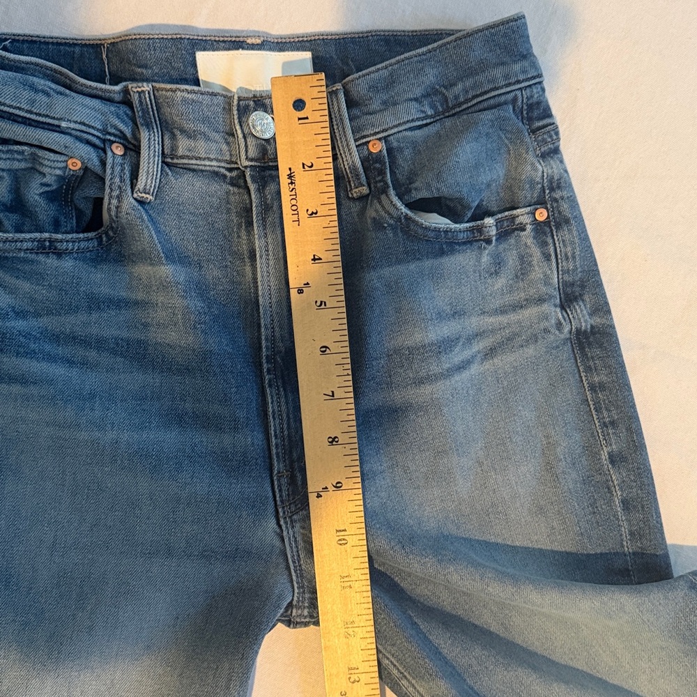 MOTHER Light Blue Straight Leg Jeans - Picture 7 of 7
